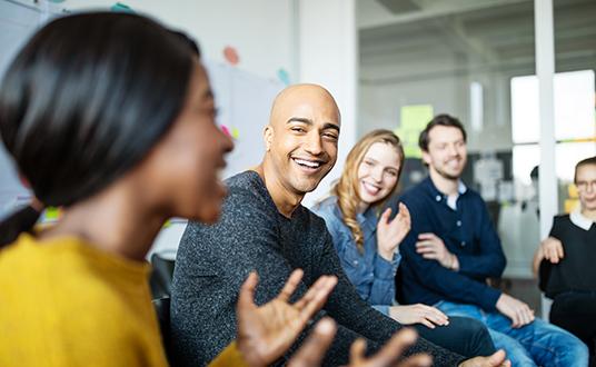 Employee Networking Groups Standing Together