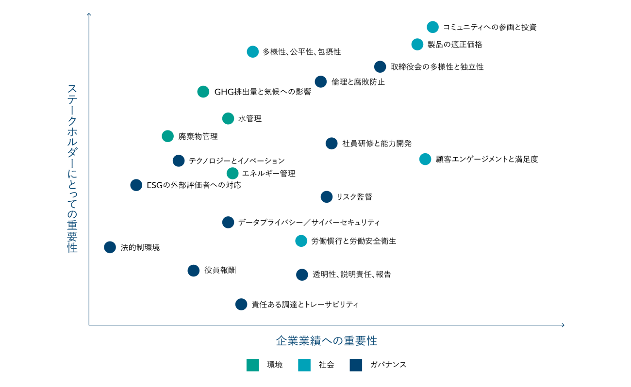 Example materiality matrix