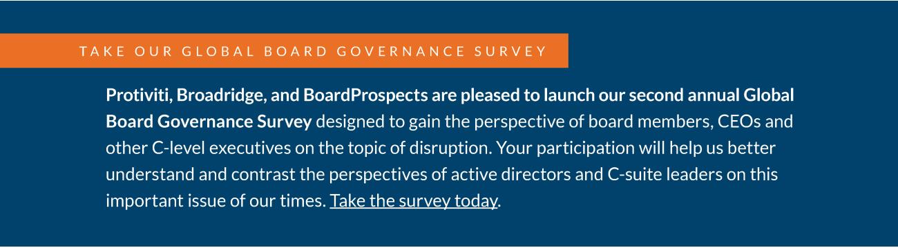 Board Governance Survey